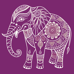 Obraz premium elephant on a pink background