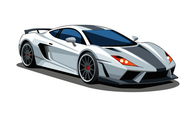 Download Rendered Fictional Car Illustration Of A Generic Hyper Car Vector Illustration . This Icon Concept Isolated Premium Vector. 