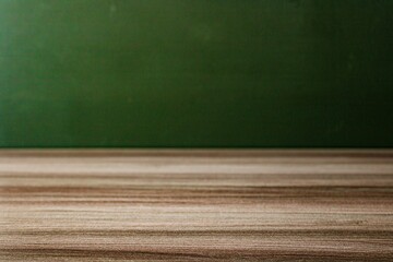 Wooden Tabletop with Green Backdrop
