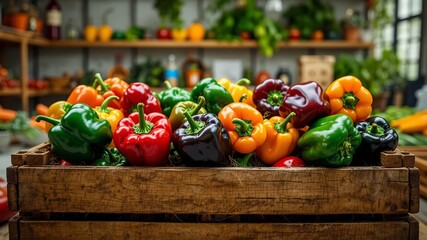 Colorful Bell Peppers - Gourmet Food Still Life