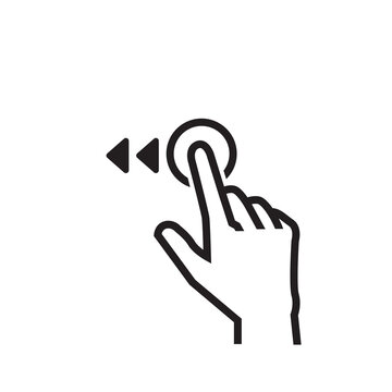 Swipe left icon slide vector template