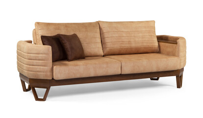 Modern sofa isolated on white background . front view