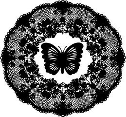 Elegant Black and White Floral Mandala Design