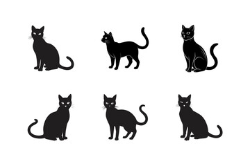 vector art silhouette of a cat