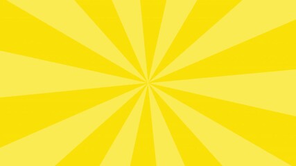 Spinning yellow sunburst video, thin pattern - Powered by Adobe