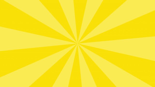 Spinning yellow sunburst video, thin pattern