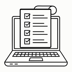 Minimal To-Do List Screen – Productivity Outline Illustration