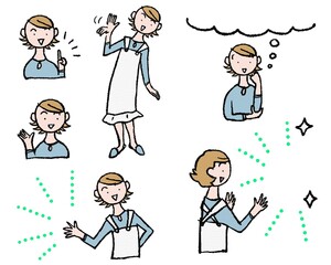 嬉しい情報を伝える主婦