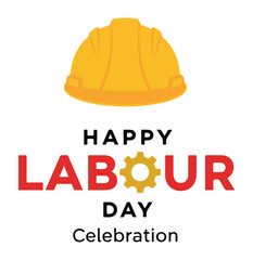 Happy Labour Day Celebration with Industrial Hard Hat