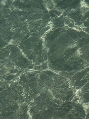 Sunlight Reflected on Clear Ocean Water Surface

