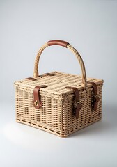Wicker basket picnic hamper woven container
