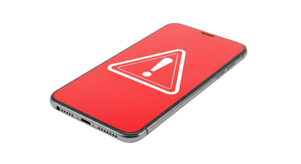 Mobile Attention Exclamation Mark Red Triangle Warning Sign 3d Icon Illustration Isolated Transparent PNG