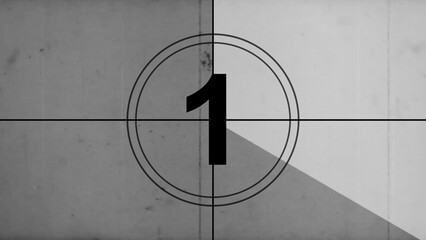 Countdown timer 1 second Old Vintage isolated on gray background