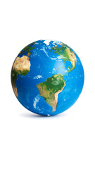 Obraz premium Detailed globe of Earth showcasing continents and oceans, emphasizing beauty of our planet