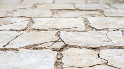 Cracked white concrete ground texture