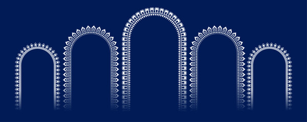 Durga Puja Border. and. Durga Puja Frame. arch Background. pattern on a. Durga Puja Sale. Background
