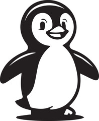 Fototapeta premium A penguin vector art illustration 