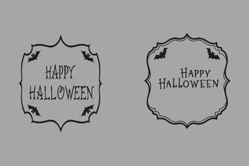 Spooky Halloween Greeting Photo Frame vector