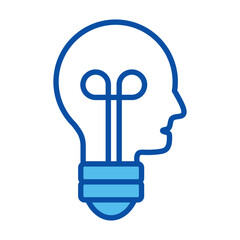 Mind Icons In Blue Style, Vector Illustration