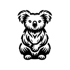 Obraz premium Stylized Koala Bear Illustration Logo.