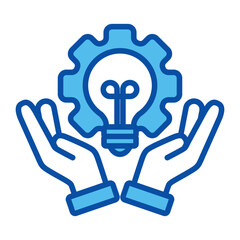 Future Icons In Blue Style, Vector Illustration