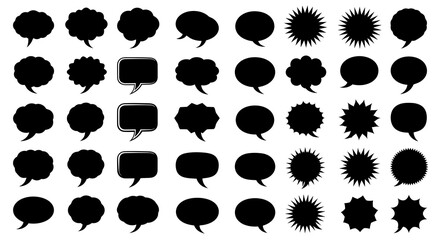 Fototapeta premium Versatile speech bubble shapes for modern communication designs and expressive conversation layouts