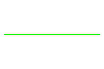 Horizontal bright green line