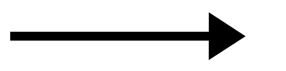 Fototapeta premium Simple black right arrow icon isolated on white background for direction, navigation, and graphic design projects