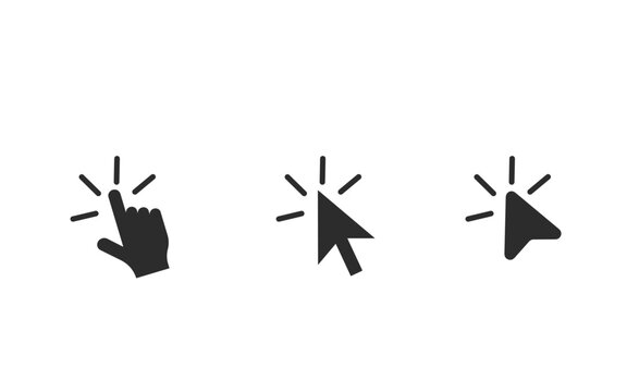Mouse cursor clicking. smooth click websites and app presentations. high quality. illustration graphic vector design