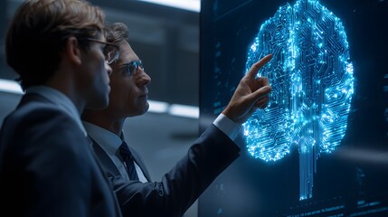 executives leveraging AI for strategic decision making high resolution 8k