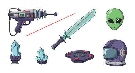 Futuristic Sci-Fi and Fantasy Objects Collection