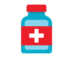 Essential Medical Bottle Icon Symbolizing Pills, Health, and Pharmacy Needs