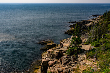 A sunny day and calm waters in Newport Cove, Acadia National Park