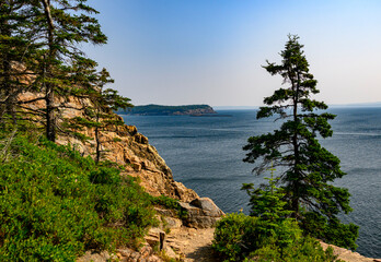 A view up the coast from Otter Cliff Overlook, Acadia National Park
