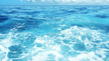 Close-Up of Blue Ocean Waves