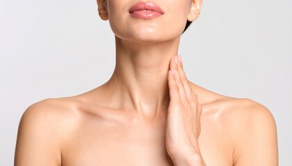 Close up shot of woman skin