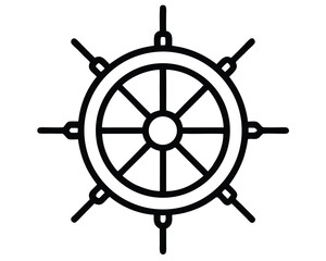 Ship Wheel Icon Nautical, Navigation, Steering, Maritime & Control