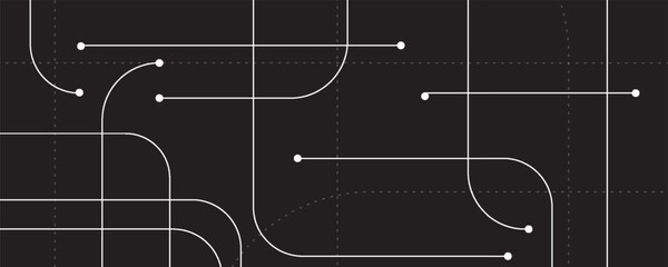 Abstract connect lines and dots circuit, simple technology graphic background, vector design network technology and connection concept.