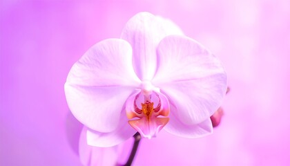 Obraz premium Close-up of a delicate, pale pink orchid