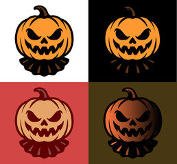 Jack O'Lantern Mascot - Customizable Vector Set