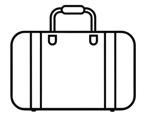 Chic Travel Luggage Style Icon - Isolated on a Clean White Background