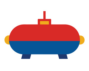 Colorful air tank vector icon for industrial gas storage.