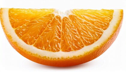 fresh orange slice isolated on white