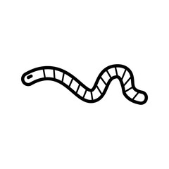 Worm icon on white background