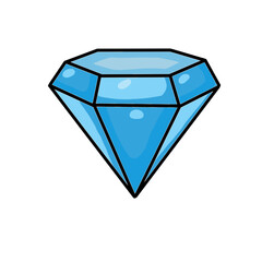 diamond gem stone crystal vector emoji illustration icon symbol sign sparkling