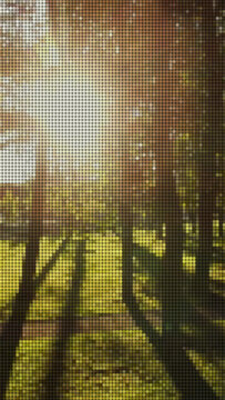 LED Screen Pixel Motion Effect Vertical