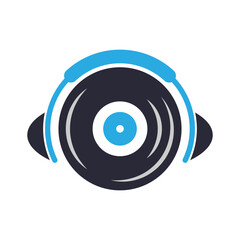 Music logo icon design illustration