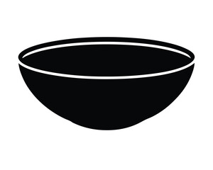 Simple Bowl Vector Icon  Clean Design Element