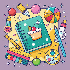 set of christmas elements