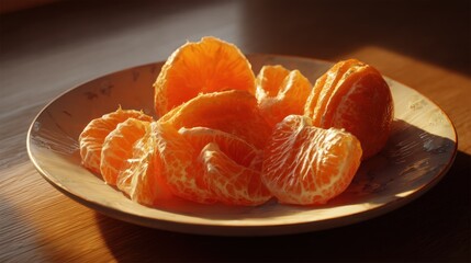 peeled oranges on a plate